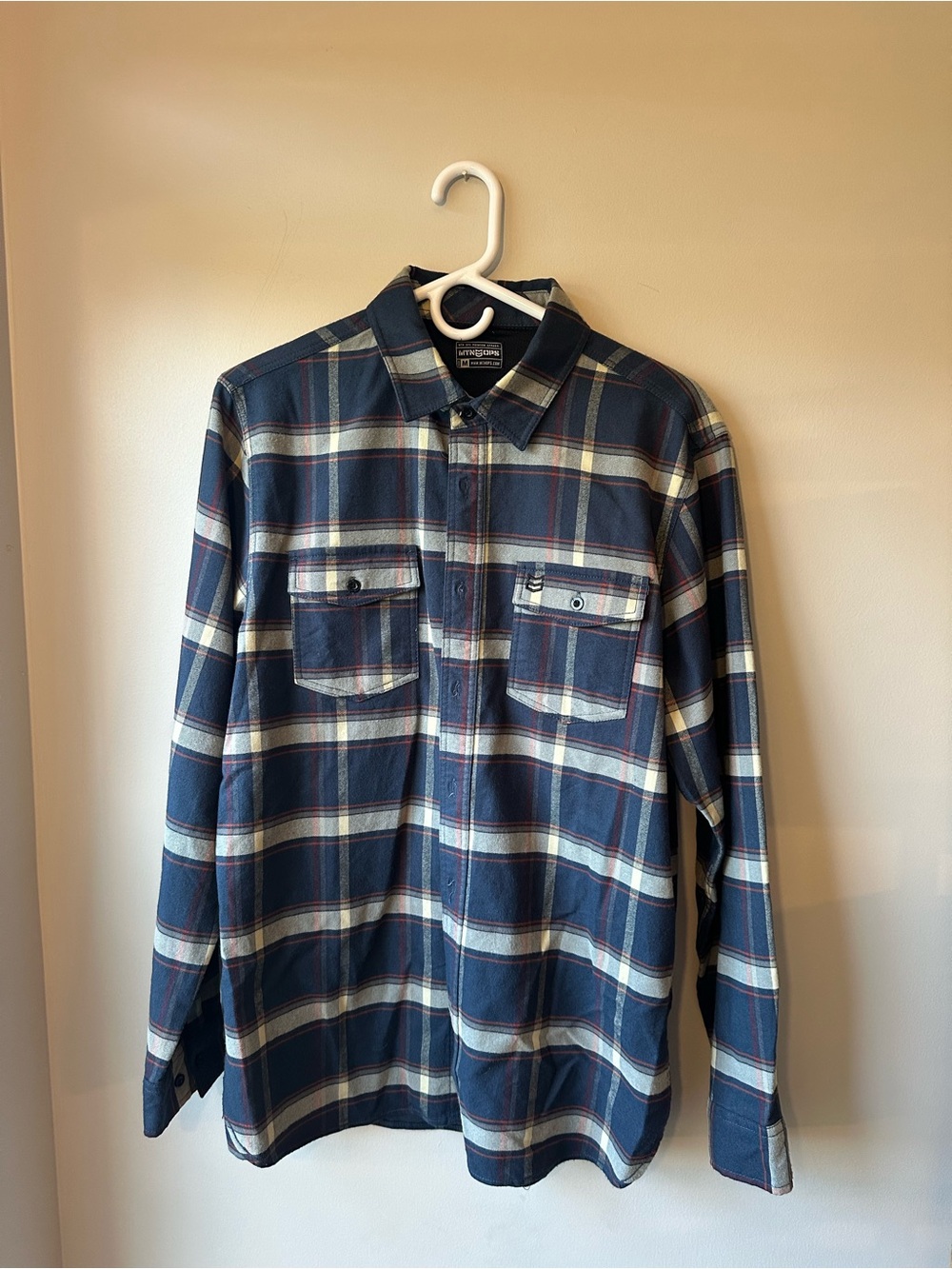 MTN OPS Men's Navy Plaid Flannel